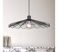 Reality Leuchten Lámpara colgante Margarita, Ø 50 cm, negro, E27, metal