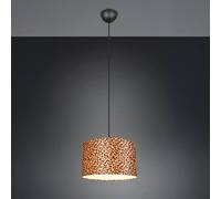 Reality Leuchten Lámpara colgante Pardina, marrón moteado/negro, Ø 40 cm, metal