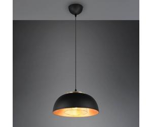 Reality Leuchten Lámpara colgante Punch negro/oro 1 luz Ø 35 cm