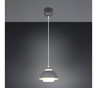 Reality Leuchten Lámpara colgante Tilos, antracita, Ø 23 cm, metal/vidrio, E27