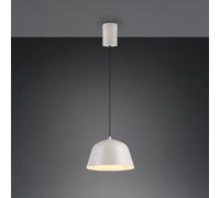 Reality Leuchten Lámpara colgante Tova, gris claro, Ø 30 cm, metal, E27