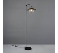 Reality Leuchten Lámpara de pie Lauris, negro mate, altura 155 cm, metal, E27
