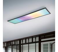 Reality Leuchten Lámpara de techo Beta LED, longitud 119 cm, negro, RGBW, CCT