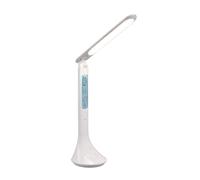 Reality Leuchten Patty R52311101 - Lámpara LED de escritorio (plástico, incluye 4 W, batería, USB-C, despertador, fecha y temperatura), color blanco mate