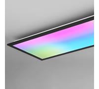 Reality Leuchten Plafón LED Beta, longitud 80 cm, negro, RGBW, CCT