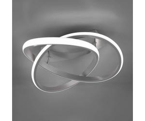 Reality Leuchten Plafón LED Course, níquel mate, 4.000K, Ø 45 cm