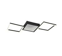 Reality Leuchten Plafón LED Gelo, negro, atenuable, 3000 K, metal