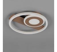 Reality Leuchten plafón LED Horus, café, 2500 lm, 3000 K, metal