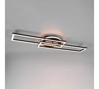 Reality Leuchten Plafón LED Twister giratorio control remoto, negro