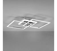 Reality Leuchten Plafón LED Venida, cuadrado, cromo