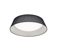 Reality Leuchten Ponts - Lámpara LED de techo (acrílico, pantalla de tela, incluye bombilla LED de 14 W), color blanco, tela, gris, Durchmesser 35,5cm