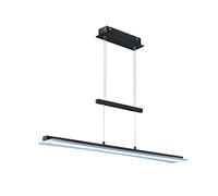 Reality Leuchten R32421132 Smash R32421132 - Lámpara de techo (metal negro mate, cristal blanco satinado o transparente, incluye 4 bombillas LED de 18 W)
