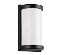 Reality Leuchten RL Aplique de Exterior Puelo R21186132, aluminio fundido a presión negro mate, pantalla plástico blanco, excl. 1x E27