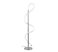 Reality Leuchten RL LED Lámpara de Pie Argos R42361106, Metal Cromo Plástico Blanco, excl. LED de 28 vatios, Regulador de intensidad