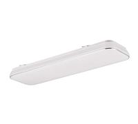 Reality Leuchten RL LED Lámpara de Techo Blanca R64141301, plástico blanco mate/cromado, incl. LED de 28 vatios, regulador de intensidad