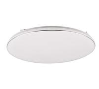 Reality Leuchten RL LED Lámpara de Techo Blanca R64144101, plástico blanco mate/cromado, incl. LED de 46 vatios, regulador de intensidad