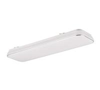 Reality Leuchten RL LED Lámpara de Techo Blanca R64144301, plástico blanco mate/cromado, incl. LED de 28 vatios, regulador de intensidad