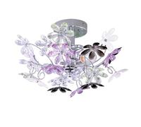 Reality Leuchten RL LIVE YOUR LIGHT- R20012017 FLOWER- Lámpara de techo para interior, E14, LED, cromo