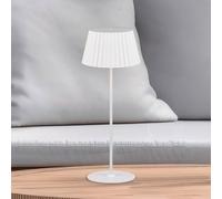 Reality Leuchten Suárez lámpara de mesa LED recargable, blanco, altura 39 cm, metal