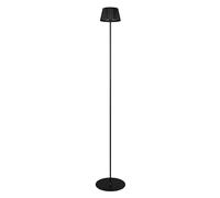 Reality Leuchten Suarez R47706132 - Lámpara LED de pie para exterior (batería recargable, metal negro mate, incluye 4 bombillas LED de 1,5 W)