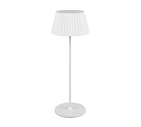 Reality Leuchten Suárez lámpara de mesa LED recargable, blanco, altura 39 cm, metal