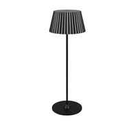 Reality Leuchten Suárez lámpara de mesa LED recargable, negro, altura 39 cm, metal