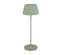 Reality Leuchten Suarez R57706149 - Lámpara LED de mesa para exteriores (metal, incluye bombilla LED de 1,5 W, 4 toques, base de carga), color verde