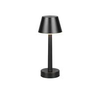 Reality Leuchten Vidal R54991132 - Lámpara LED de mesa para exteriores (batería de 1,5 W, 4 enchufes), color negro mate