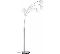 Reality Lighting Lámpara de pie Tommy - Metal, níquel mate, apta LED retrofit, bombilla no incluida