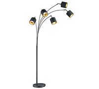 Reality Lighting - Lámpara de Pie decorativo moderno Tommy, bombilla no incluida, apto para bombillas LED retrofit, Material Metal, Color Negro mate