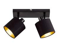 Trio-Leuchten Lámpara de techo Tommy 2x E14 (sin bombillas) máx. 28W Negro/Oro 28 cm