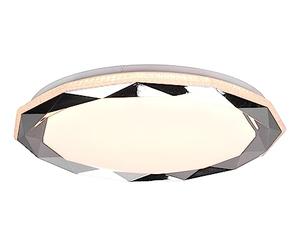 Reality, Plafón, Ando incl. 1 x LED,SMD,22,0 Watt,2700-6000K,2400 Lm. Cuerpo: Plástico, Cromo Ø:50,0cm, A:7,0cm Mando a distancia,Regulador integrado,Color de luz infinitamente var