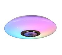 Reality, Plafón, Musica incl. 1 x LED,SMD,15,5 Watt,3000-6000K,1700 Lm. incl. 1 x LED,SMD,0,0 Watt, Plástico, Blanco, Cuerpo: Plástico, Blanco Ø:41,0cm, A:8,5cm