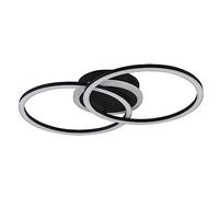 Reality, Plafón, Venida incl. 1 x LED,SMD,25,0 Watt,3000K,3000 Lm. Cuerpo: Metal, estera negra A:50,0cm, L:30,0cm, A:7,5cm Regulable mediante interruptor