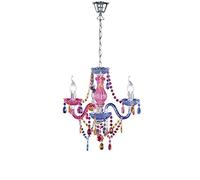 Reality Leuchten Lámpara de araña Perdita multicolor, 3 luces