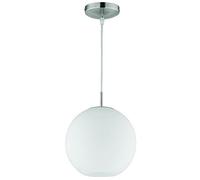 Reality R30152507 Moon - Colgante, bombilla excluida, E27, 60 W, 230 V E, IP20, alto 152 cm, diámetro 25 cm, vidrio opal, blanco