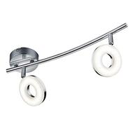 Reality Rennes - Barra de foco para interior con 2 luces, SMD, LED, 4 W, 350 lm, 3000 K, color cromo