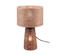 Reality, Sobremesa, Straw 1xE27, max.40,0 W 1xE27, max.10,0 W Cuerpo: Malla de Rattan, Marron Ø:24,0cm, A:40,5cm Cable de interruptor,IP20,Sin bombilla,Fuente de luz reemplazable por