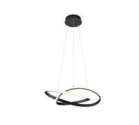Reality Leuchten Course Lámpara colgante LED, negra, 3.000 K, Ø 60 cm, metal