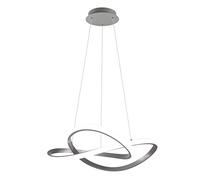 Reality Leuchten Lámpara colgante LED Course, níquel mate, 4.000 K, Ø 60 cm, metal