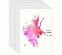 Realjoy 100 Hojas de Papel de Acuarela A6 300 g/m², Tarjetas Postales en Blanco, Papel de Acuarela Blanco, 10x15cm, Tarjetas para Dibujo y Escritura
