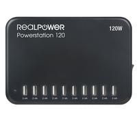 Realpower power station 120 smartphone, tableta negro corriente altern