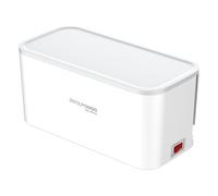 Realpower PowerBox 522 Extensión de energía con 5 salidas AC y 4 puertos USB, Blanco