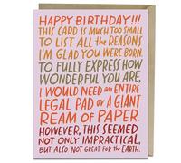 Ream of Paper Birthday Card (Em & Friends Greeting Cards)