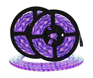 reamhome Tira de luz LED UV de 10 m, flexible, 33 pies, luz negra, 600 LED, tira de luz desinfectante