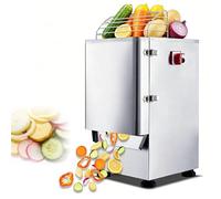 Rebanadora y ralladora de vegetales comercial 2 en 1, cortador de alimentos y frutas de acero inoxidable de 1100W, grosor ajustable de 2-6 mm, máquina con doble entrada para restaurantes