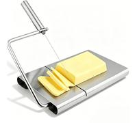 Rebanadoras De Queso Para Queso En Bloque, Rebanadora De Queso Con Alambre Cortador De Queso De Acero Inoxidable Cortador De Mantequilla Cortador De Jabón Con 6 Piezas De Alambre De Corte Para Cocina