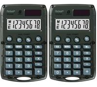 Rebelde RE-Starlet S Calculadora, Dual Power 8 dígitos, Gris (Paquete de 2)