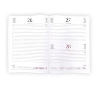 Recambio agenda diaria 2027, 17 x 24 cm, multilingüe, bloc fijo, blanco
