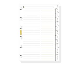 Recambio Agenda FINOCAM Classic, C275 602 Índice